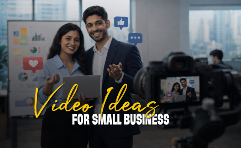 video ideas for small business marketing content creation with camera setup